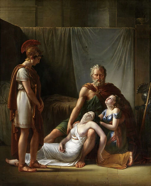 The Death of Belisarius Wife (oil on canvas)