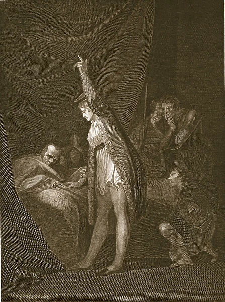 The Death of Cardinal Beaufort, engraved by W. Bromley, illustration from David Hume