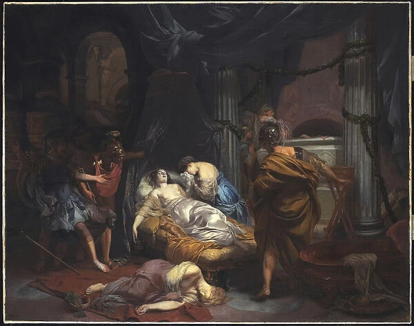 The Death of Cleopatra, 1686 (oil on canvas)
