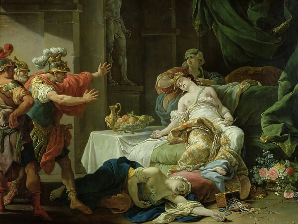 The Death of Cleopatra, 1755 (oil on canvas)