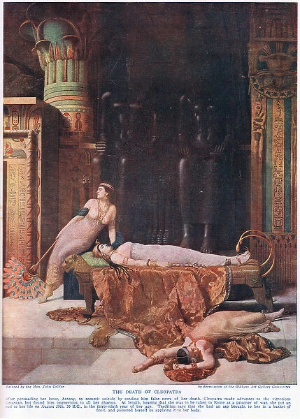The death of Cleopatra, c. 1920 (litho)
