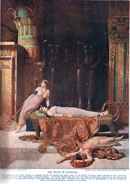 The Death of Cleopatra, illustration from Hutchinsons History of the Nations, c