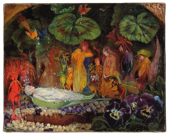 Death of the Fairy Queen (oil on canvas)