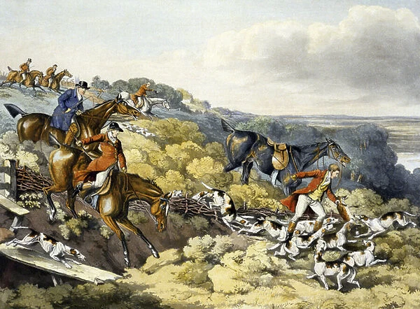 The Death, from Foxhunting, engraved by Thomas Sutherland (1785-1838