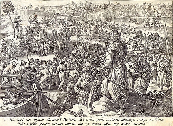 The Death of Giovanni de Medici in Battle, plate 8 from
