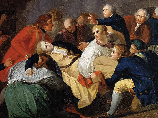 The Death of Lord Robert Manners (oil on canvas)