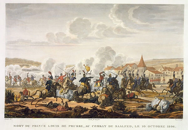 The Death of Prince Ludwig of Prussia at the Battle of Saalfed, 10 October 1806