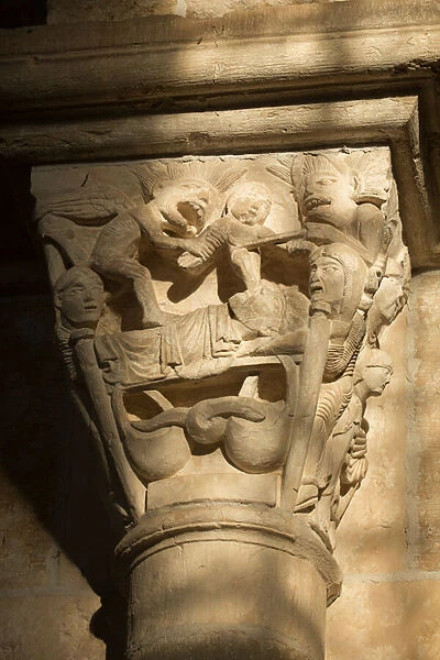 The Death of the Rich and Lazarus 12th Century (sculpture)
