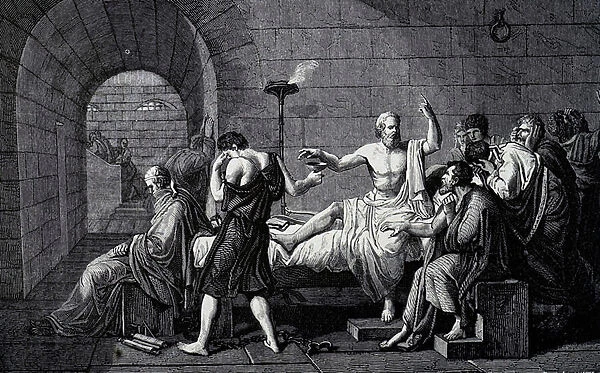 The Death of Socrates, 18th century (engraving)