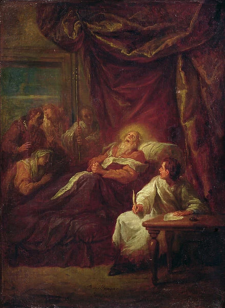 The Death of St. Ambrose, before 1706 (oil on canvas)