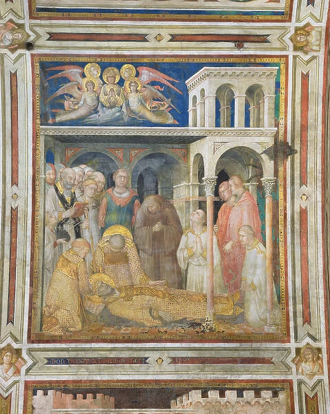 The Death of St. Martin, from the Life of St. Martin, c. 1322-26 (fresco)