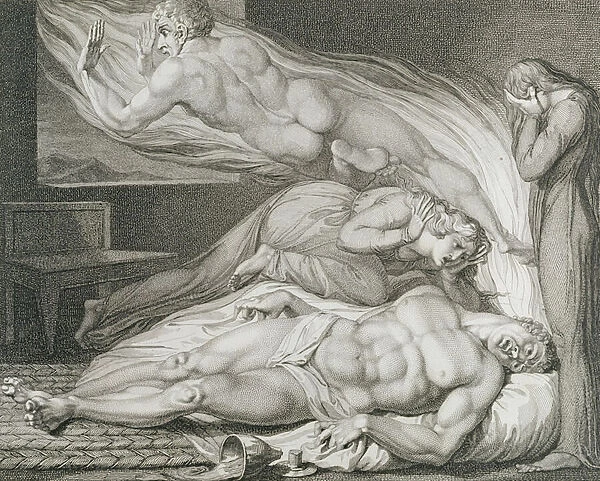 Death of the Strong Wicked Man, pl. 6, illustration from The Grave, A Poem by William Blake (1757-1827), engraved by Luigi Schiavonetti (1765-1810), 1808 (etching)