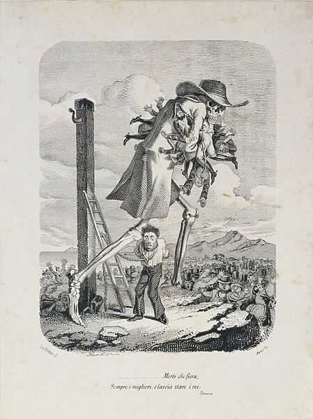 Death Takes All the Good Ones, and Leaves the Villains, c. 1850 (engraving)