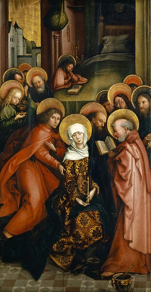 The Death of the Virgin, Painted Wing of the Afra-Altarpiece