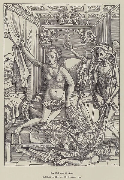 Death and the Woman, 1522 (litho)