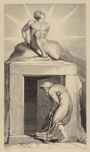 Deaths Door, illustration for Robert Blairs poem The Grave (etching)