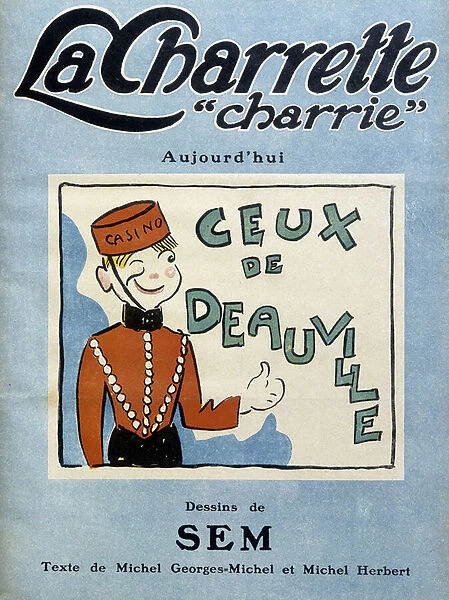Deauville casino dealer, illustration by Sem for the cover of the monthly magazine '