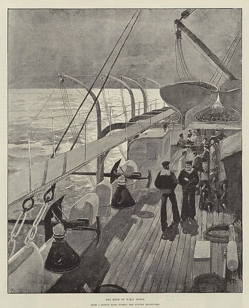 The Deck of HMS Howe (engraving)