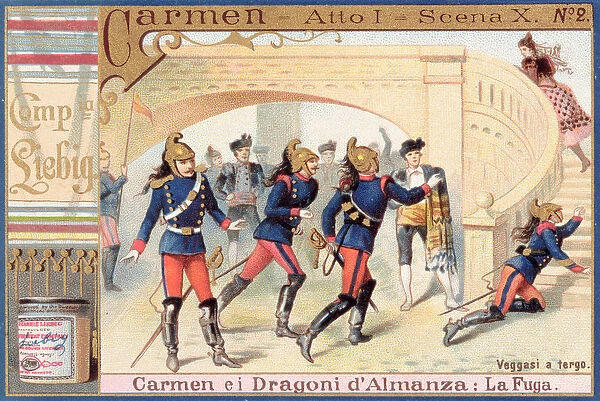 Decoration for Act I, Scene i of Carmen by Georges Bizet (1840-1875) (colour