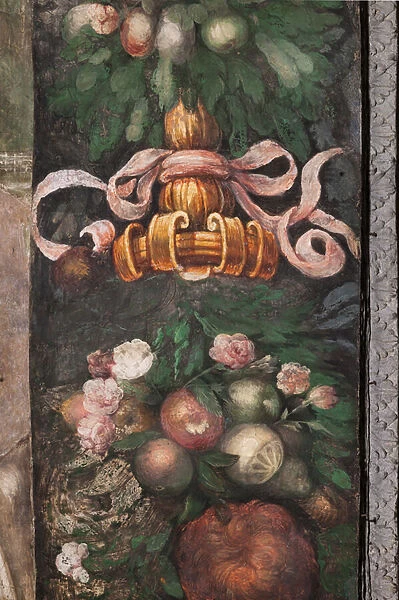 Decoration detail with flowers and fruit, c. 1523 (fresco)