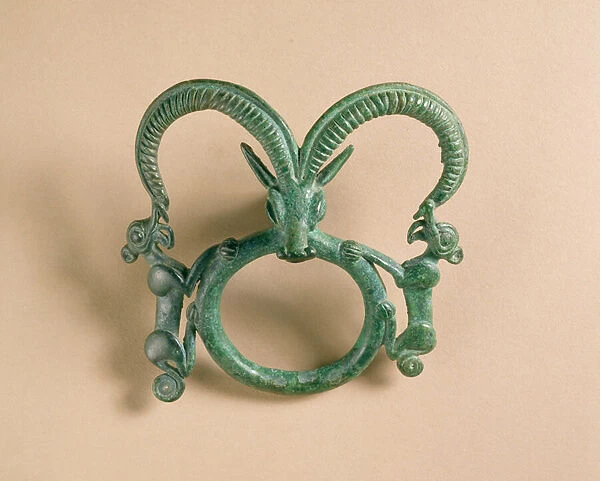 Decorative harness ring for a horse, Luristan, Western Iran, c. 900-700 BC (bronze)
