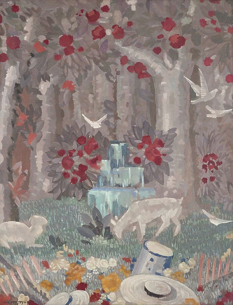 Decorative panel (fragment), 1932 (oil on canvas)