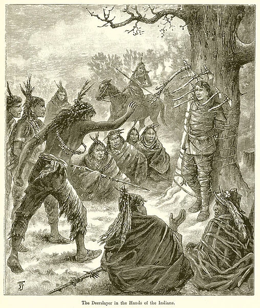 The Deerslayer in the Hands of the Indians (engraving)