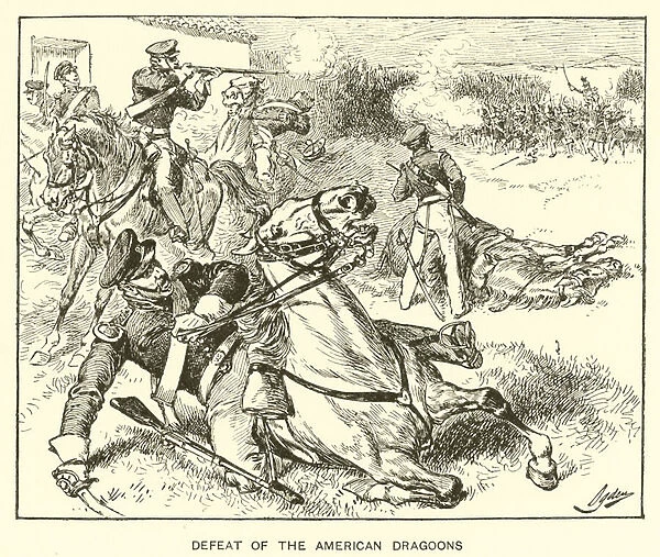 Defeat of the American Dragoons (litho)