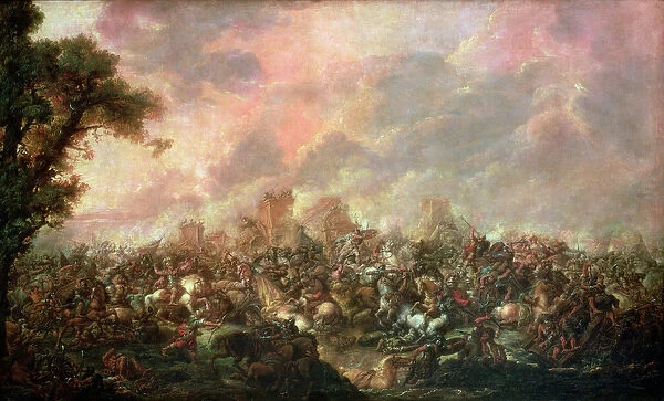 The Defeat of Darius (339-330 BC) by Alexander the Great (356-323 BC) 331 BC (oil