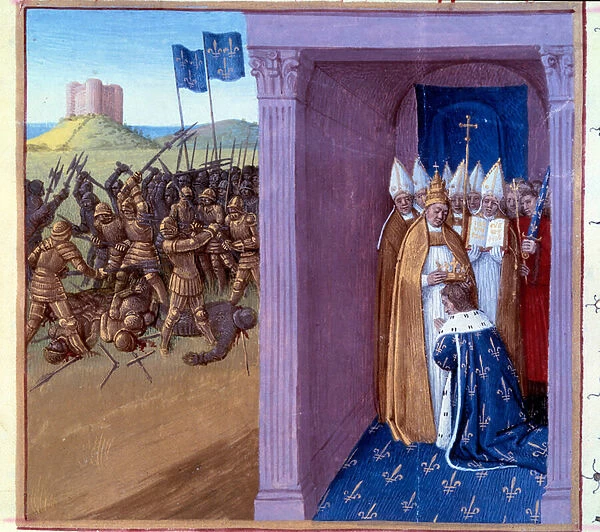 Defeat of Griffon (scene from left): Fight of Pepin the Brief (714-768