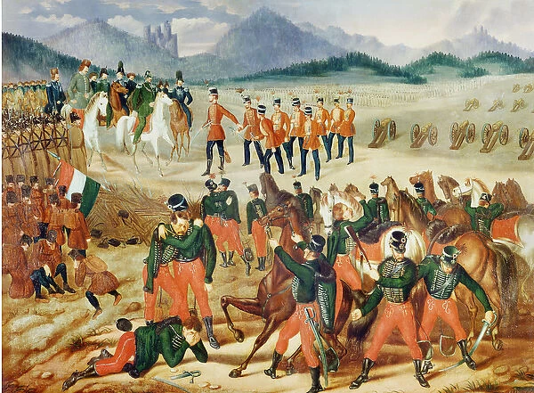 The Defeat of the Hungarian Rebels at Vilgos on 13th August 1849, 1850 (oil on canvas)