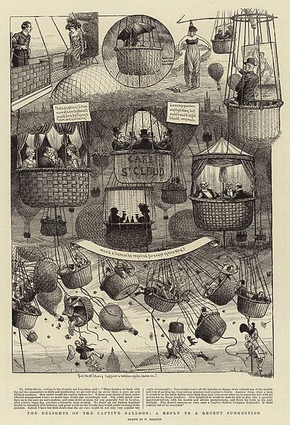 The Delights of the Captive Balloon, a Reply to a Recent Suggestion (engraving)