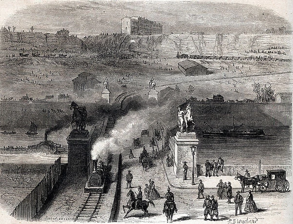 Demolition of the Trocadero in Paris in 1866 - Demolition of Tracadero in Paris in 1866