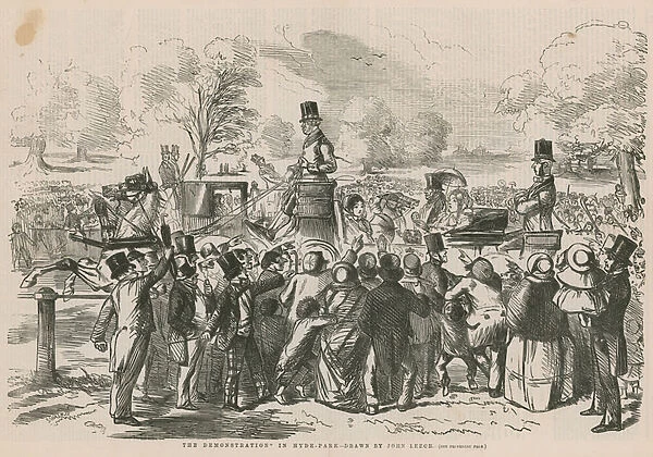 The demonstration in Hyde Park (engraving)