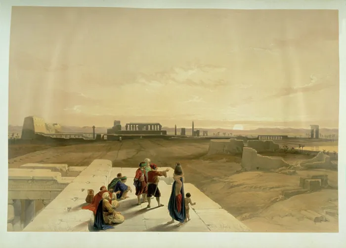 Framed Print : Dendera. ELS9196477 Dendera... by Roberts, David 