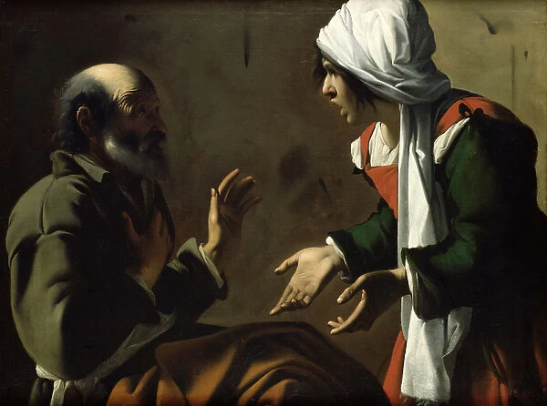 The Denial of St. Peter (oil on canvas)