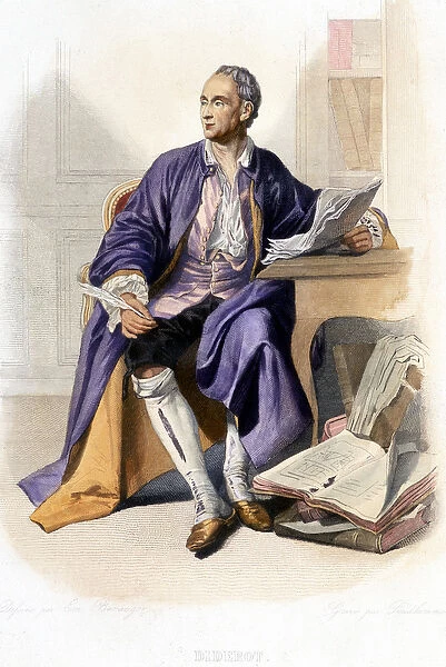 Denis Diderot - in Ed. Mennechet, 'Le Plutarque francais'