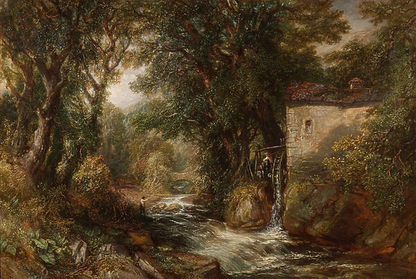Dent Mill, Yorkshire (oil on canvas)