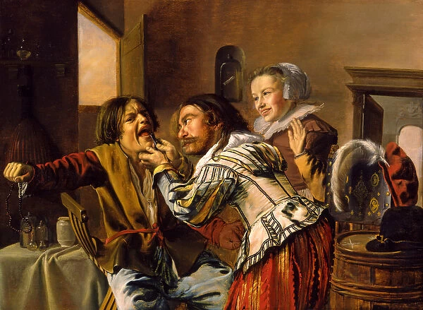 The Dentist, 1629 (oil on cradled panel)