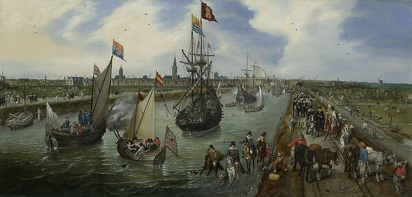 The Departure of a Dignitary from Middelburg, 1615 (oil on panel)