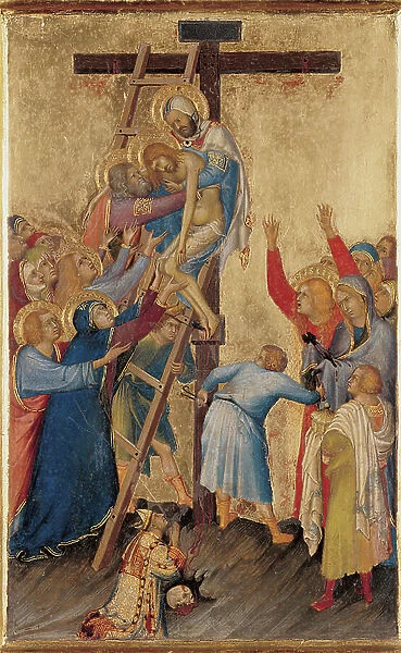Deposition, from the Orsini Polyptych (tempera on panel) (see also 471172-5)