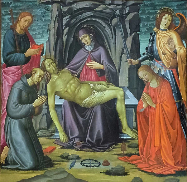 The deposition and saints, 1493 (panel)