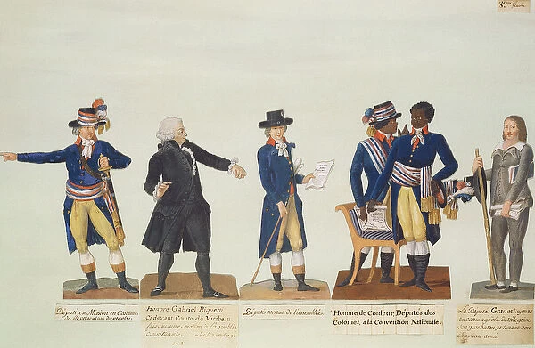 Deputies of the National Convention, Mirabeau and Deputy Granet. c. 1794-5 (gouache)