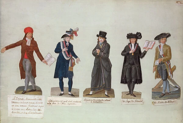 Deputy Armonville, Robespierre and officials form the period of the French Revolution