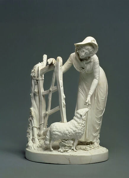 Derby shepherdess, 1790 (biscuit porcelain)