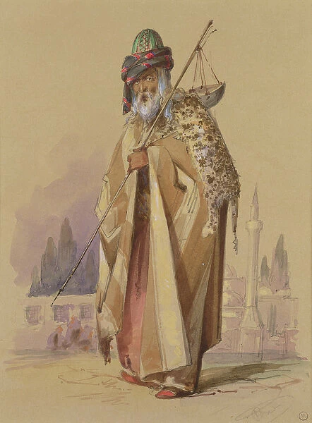 A Dervish with leopard skin, c. 1855