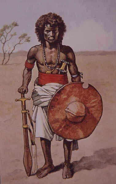 A Dervish Swordsman, c. 1900 (colour litho)
