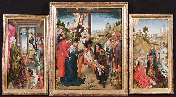 Descent from the Cross, and the Legend of the True Cross (oil on canvas)