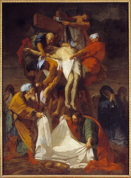 The Descent of the Cross Painting by Jean Jouvenet (1644-1717) 1697 Sun. 4, 24x3, 12 m
