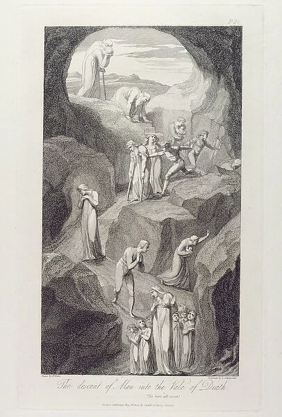 The Descent of Man into the Vale of Death, pl. 8, illustration from The Grave